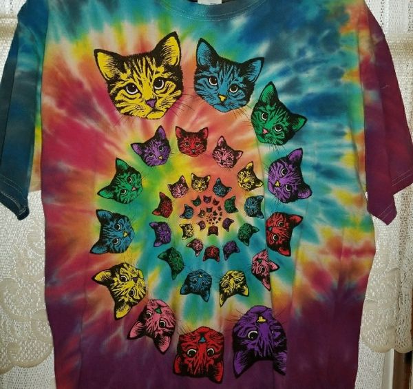 catopia tie dye cat shirt