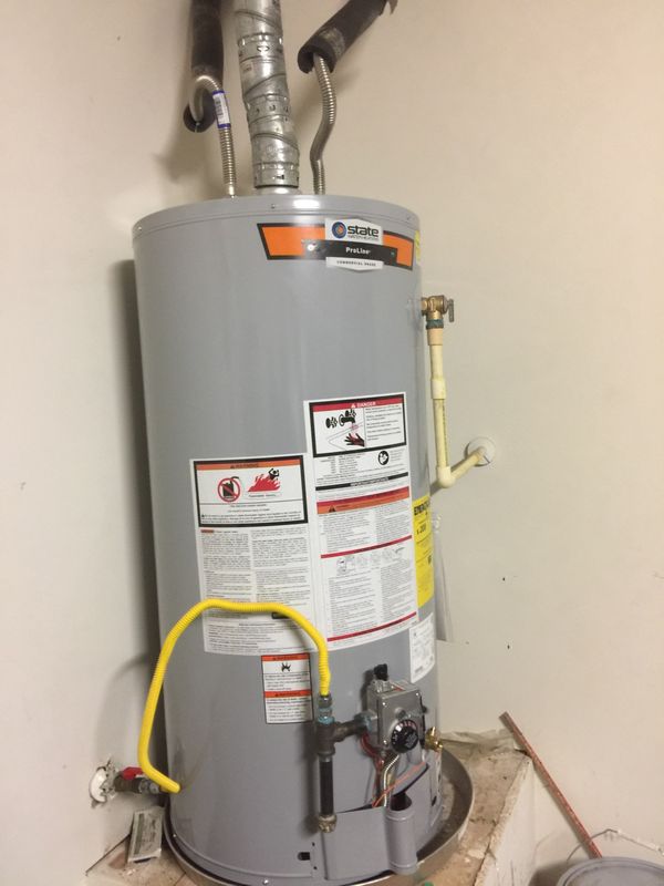 new gas hot water tank
