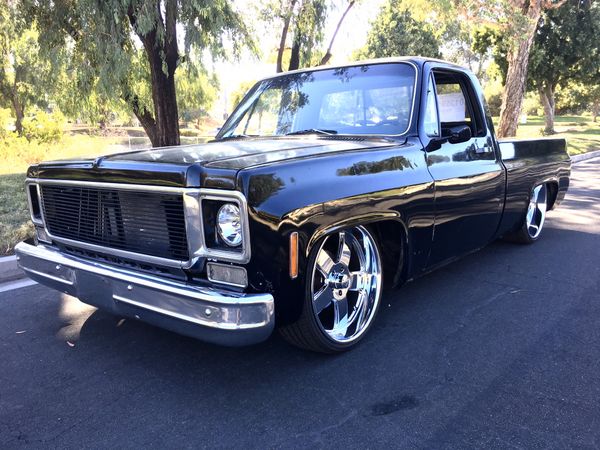 76 Chevy C10 Squarebody Bagged Custom classic Truck muscle hotrod ...