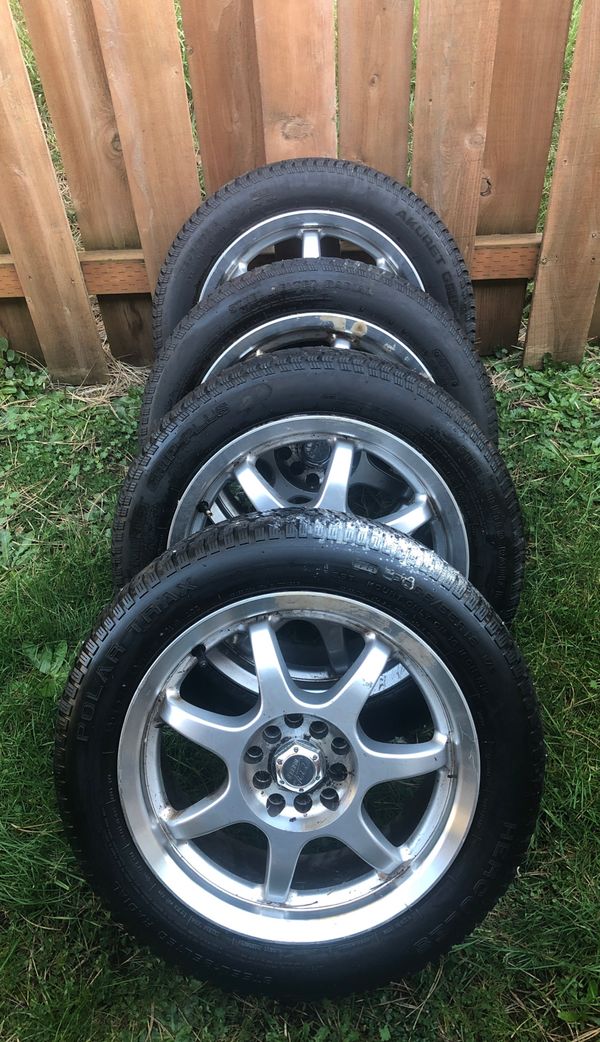 Five (5) lug universal fit wheels and tires 205/55/16 for Sale in Vancouver, WA OfferUp