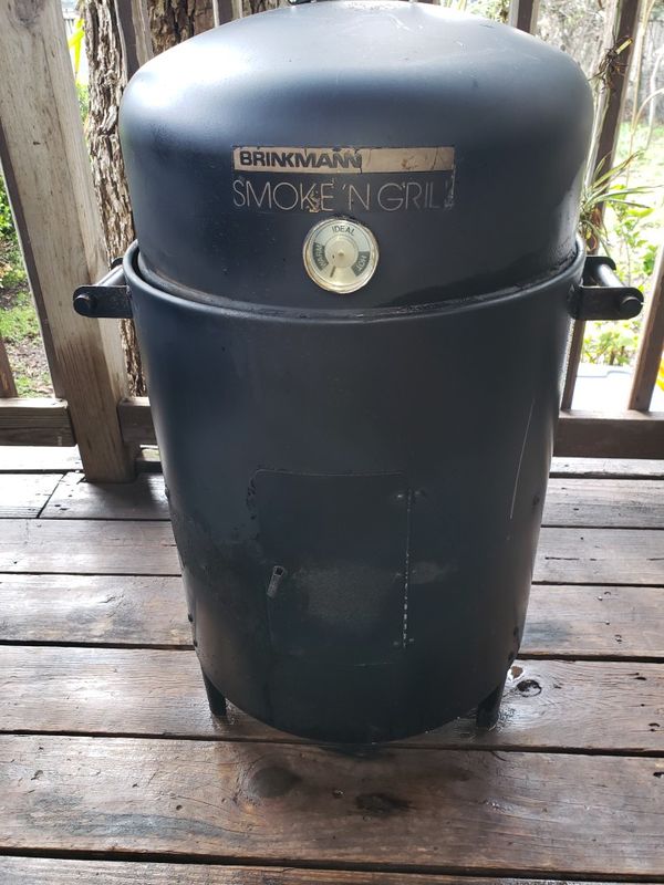 Brinkmann Smoken Grill Charcoal Smoker Brinkmann Model 810 5301 W 2 Grills 2 Pans For Flame 7092