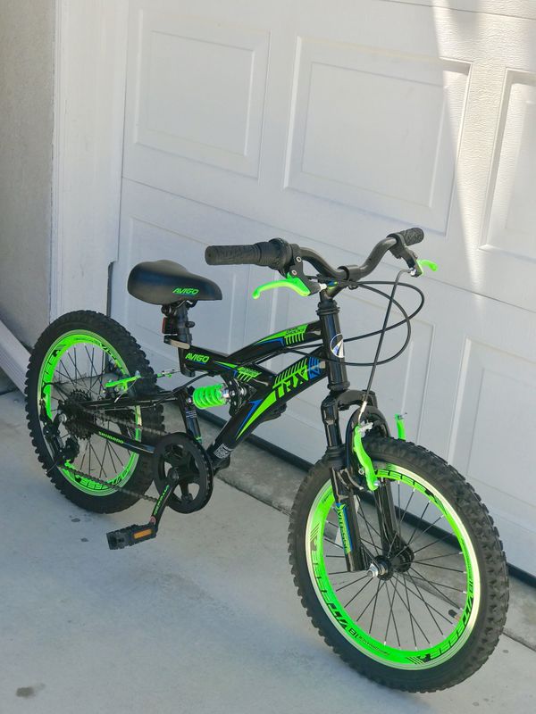 Avigo 18&quot; Boys�, TRX 18 Dual Suspension Bicycle, Green