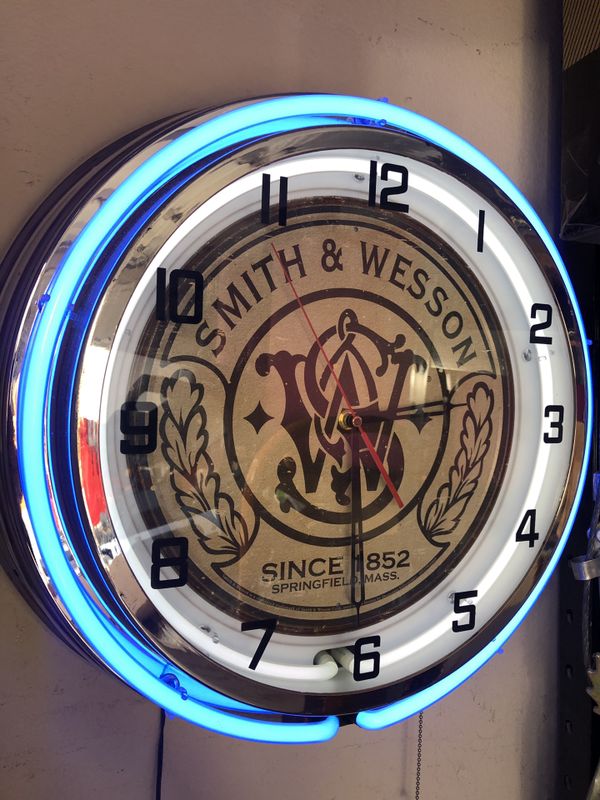 Smith & Wesson double neon wall clock for Sale in Las Vegas, NV OfferUp