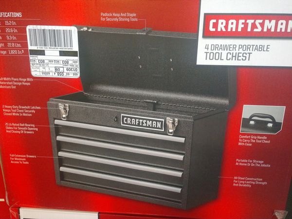 Craftsman Metal Portable 4 Drawer Tool Chest New For Sale In