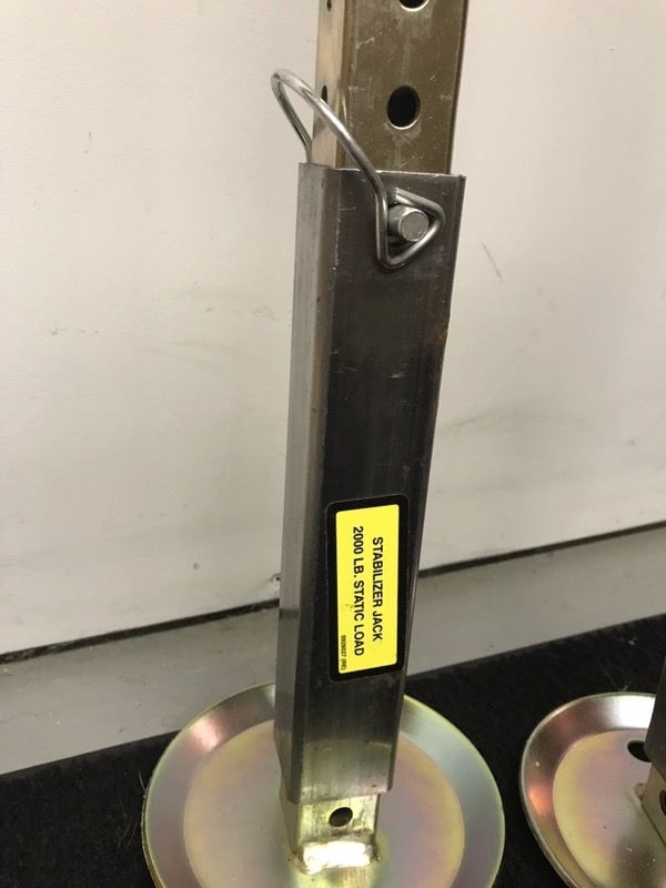 Pair of Fulton Square Tube Drop Leg Stabilizer Jacks for ...