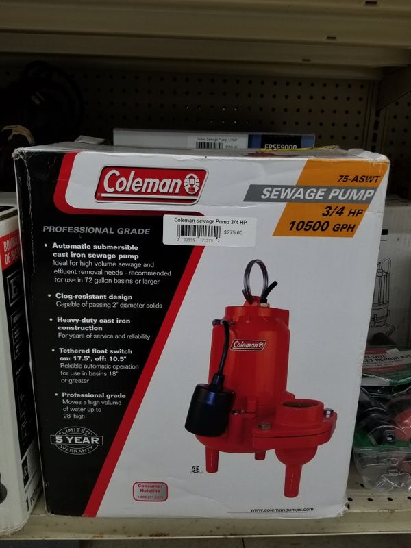 Coleman Sewage Pump for Sale in Detroit, MI OfferUp