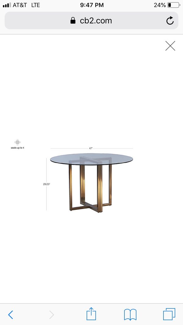 Round Glass Kitchen Or Dining Table Cb2 For In New York Ny 250sold