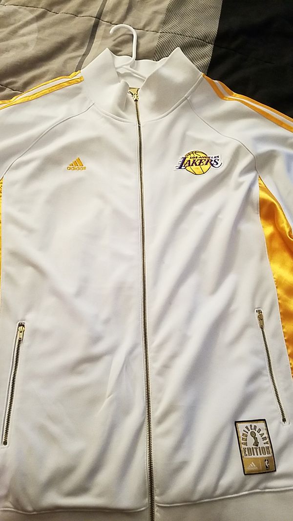 Lakers white home warm up jacket from Lakers pro shop. 2x ...