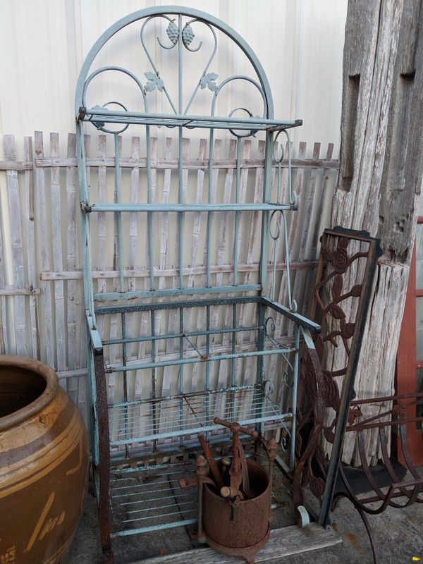 Antique Large Iron Plant Stand - 6 ft Tall for Sale in Sarasota, FL