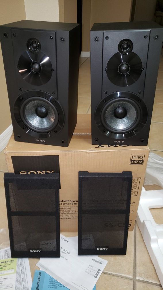Sony Core Series SSCS5 5" 3Way Bookshelf Speakers (Pair) Black for