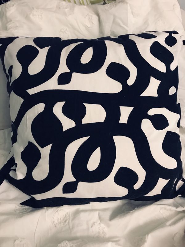 Large Black and White Decorative IKEA Pillow for Sale in Miami Beach