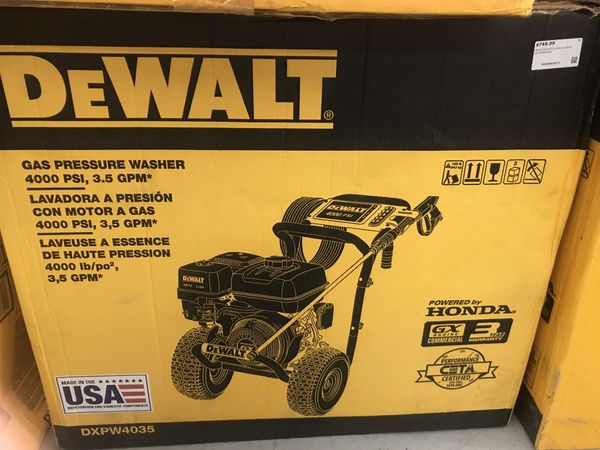 dewalt 4000 psi pressure washer