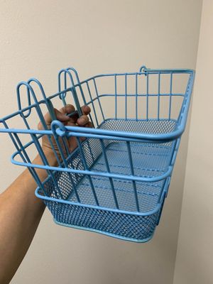NEW 14x10x9 inches tall bicycle basket light blue color for bike beach cruiser boy girl bikes for Sale in Whittier, CA
