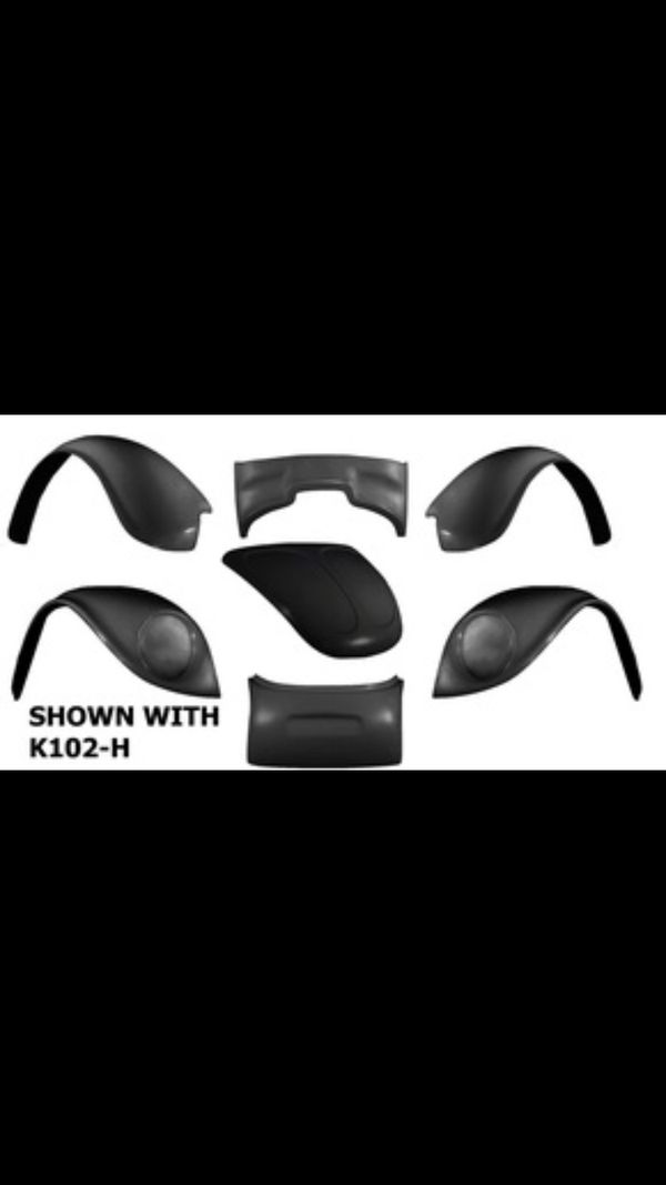 194977 VW Bug fiberglass parts new baja fenders hood one piece for