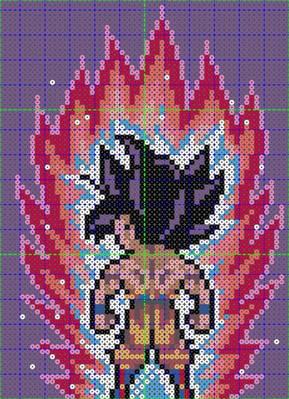 Ultra Instinct Goku Perler Beads By Shandab Perler Bead Art Pixel Art ...