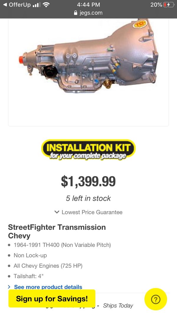 700r4 and a Chevy turbo 400 rebuilt transmission for Sale in Las Vegas