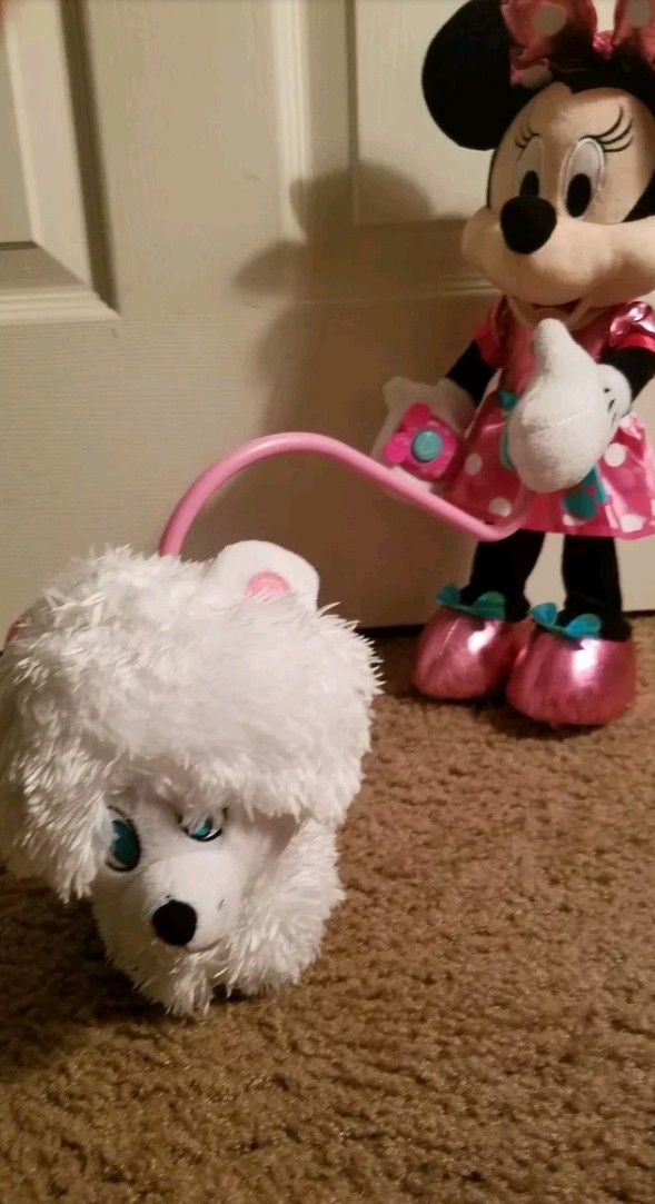 minnie mouse walking dog toy