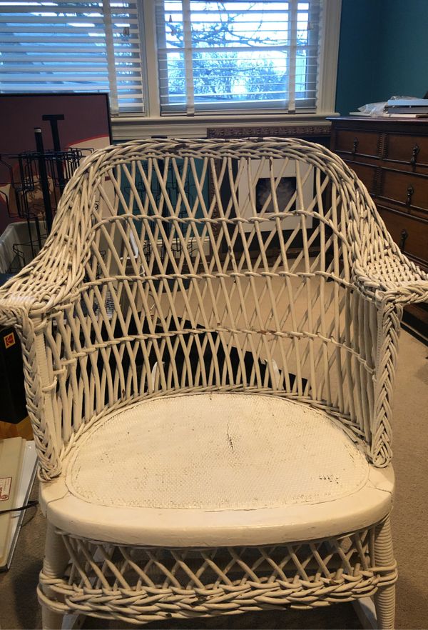 Real Wicker rocking chair. North Carolina made. for Sale in Portland