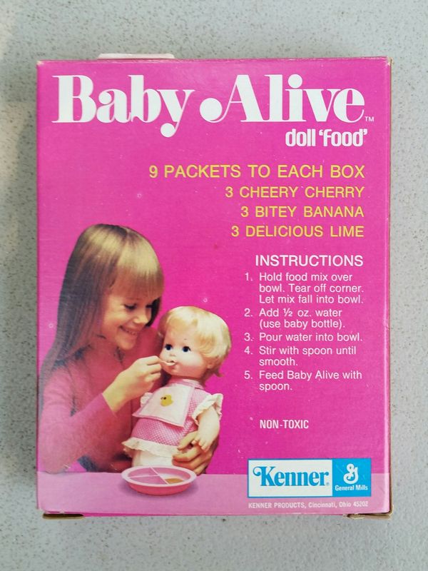 Vintage 1970s Baby Alive doll food packets for Sale in Stewartsville