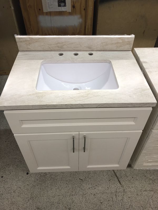 Brand new 30 inch bathroom vanity with backsplash and the sink for Sale ...
