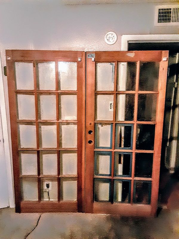 Beautiful Solid Wood Mahogany Exterior French Patio Doors - Must pick