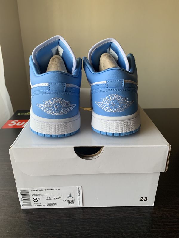 Air Jordan 1 unc low w size 8.5 women or 7y grade school Aj1 retro for Sale in Vernon, CA - OfferUp