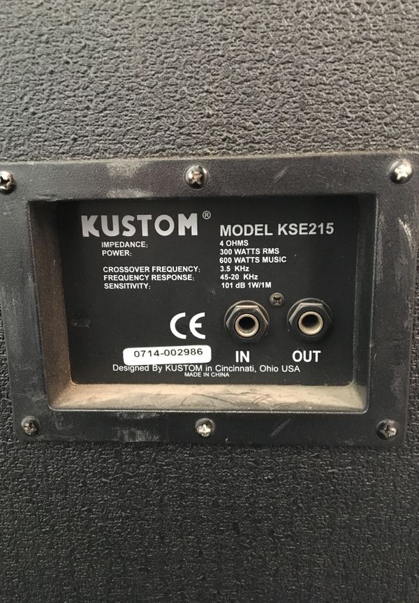 Kustom pa speakers model kse215 non powered for Sale in Phoenix, AZ