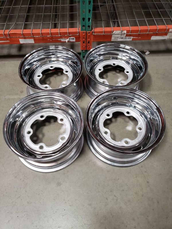 15"x8" Volkswagen 5 Lug Chrome Wheels, VW Bolt Pattern: 5-205, Set of 4