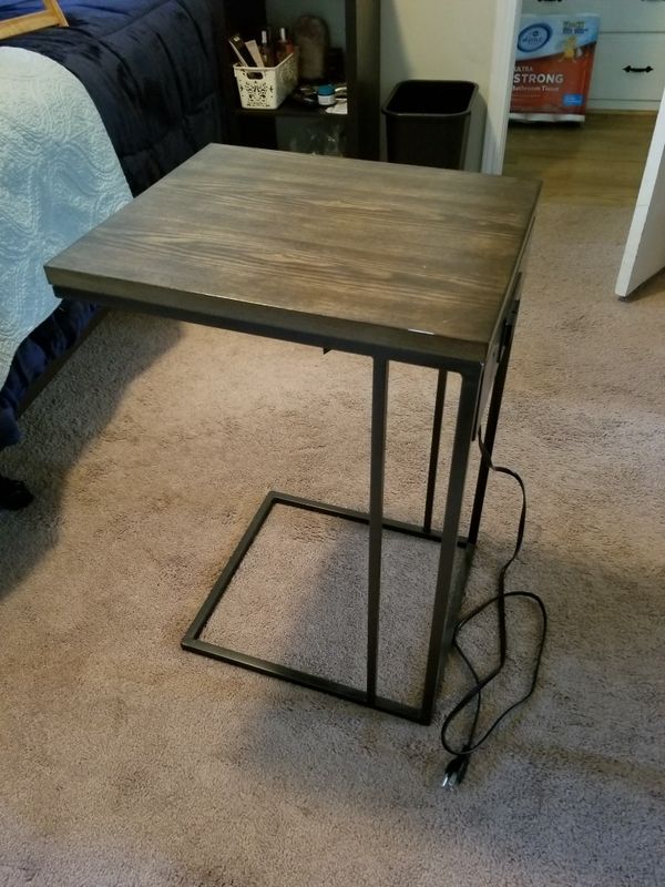Tainoki side table/desk w/ power outlets for Sale in Torrance, CA OfferUp