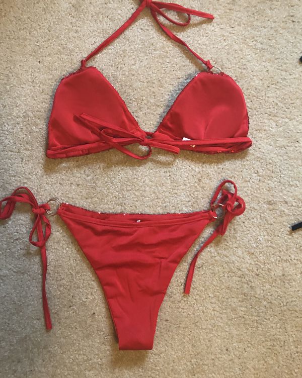 Red Sequin String Bikini for Sale in Kent, WA - OfferUp