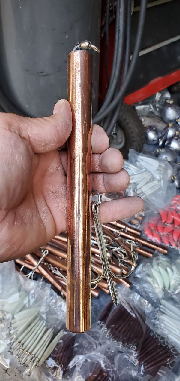 Downrigger balls, Cannonball fishing weights, Flutter/Pipe jigs, Crab