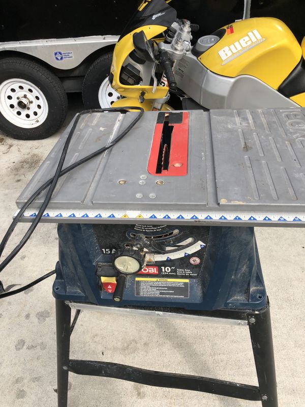 Table Saw Quick Stand Ryobi Heavy Duty Folding Workspace Easy 10 in