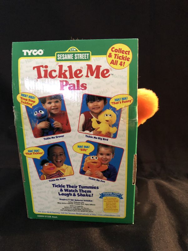 Tyco Sesame Street Tickle Me Zoe Plush Talks Giggle Shakes 11 Nib For