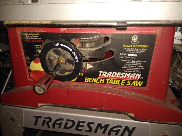 Tradesman 10 Bench Table Saw For Sale In Lake Worth Fl Offerup