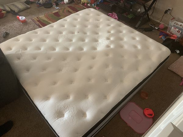 bking size mattress and box springs