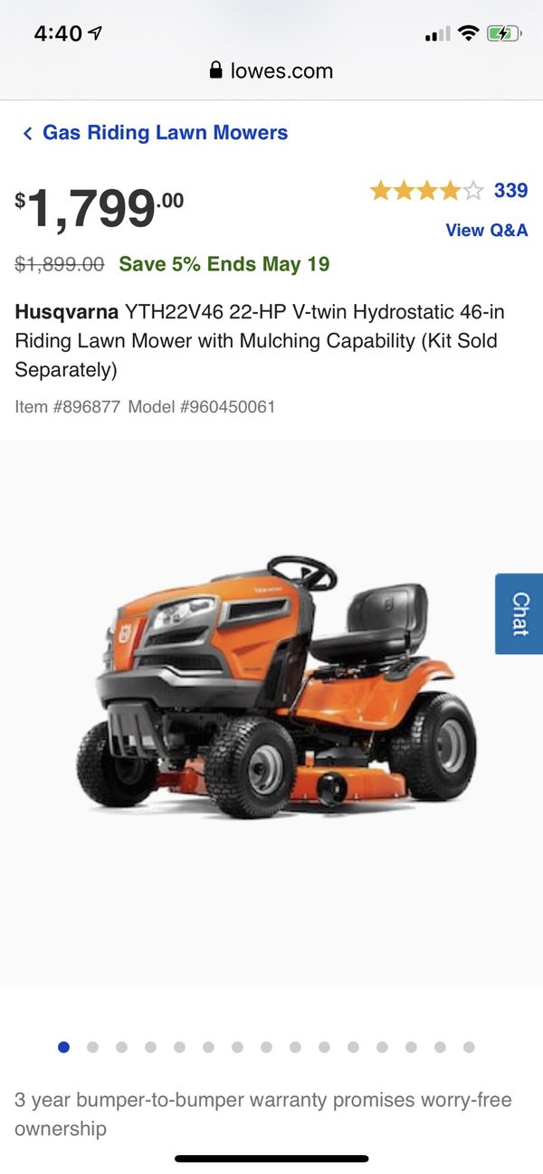 Husqvarna 46 inch riding mower for Sale in Bedford, TX OfferUp