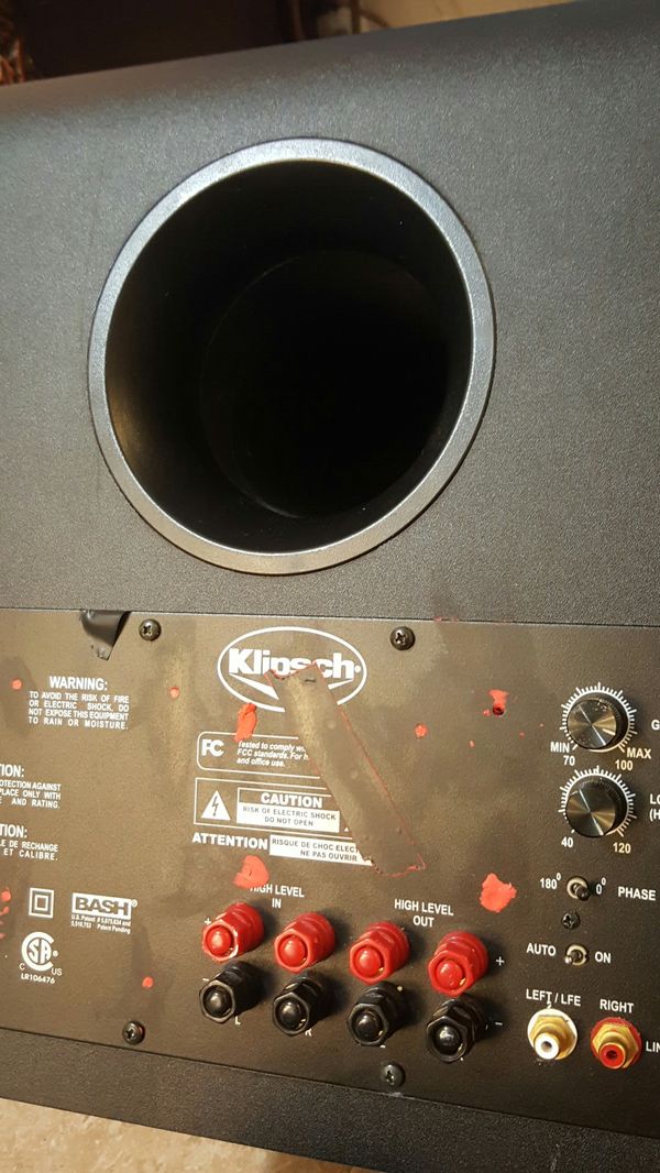 Klipsch SUB10 120V Subwoofer Black for Sale in Dallas, TX OfferUp