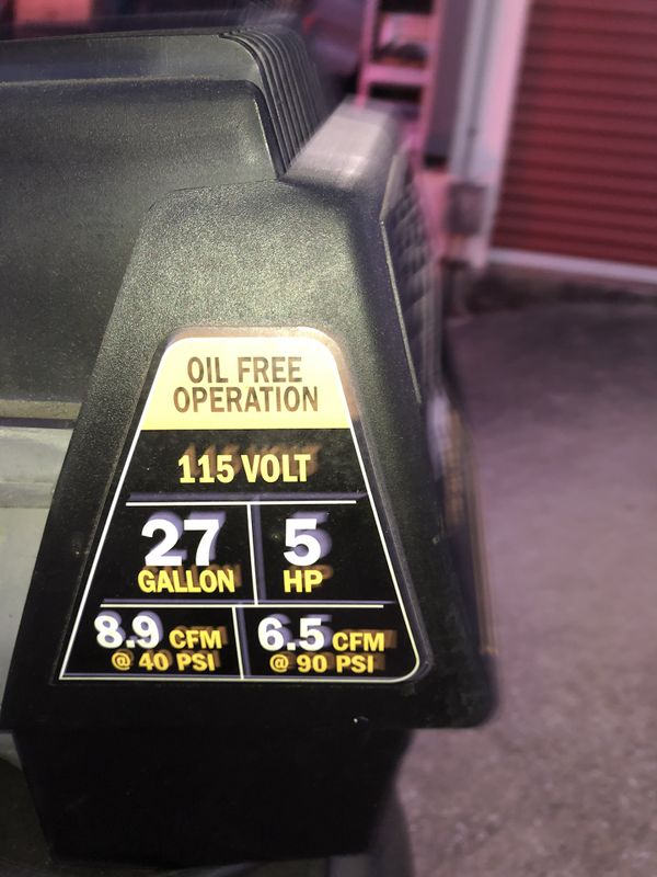 Coleman Powermate Black Max 27 Gallon 5 HP Direct Drive Air Compressor