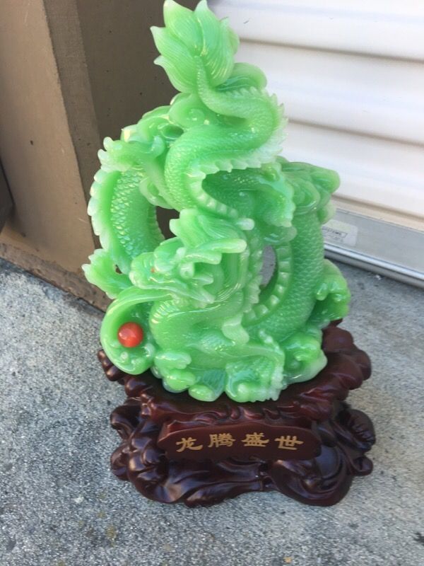 Jade Dragon Statue (Faux) for Sale in San Jose, CA OfferUp