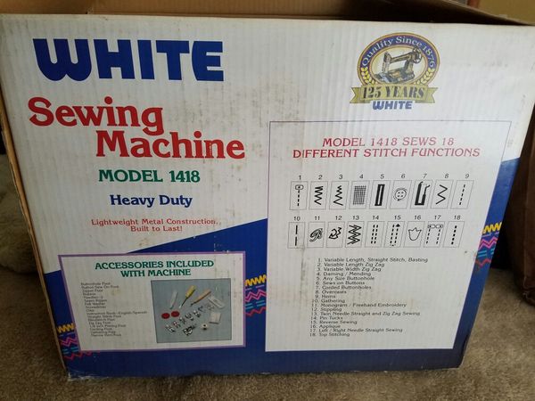 White sewing machine heavy-duty 1418 for Sale in Pleasant Valley, NY
